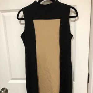 Calvin Klein black and nude dress